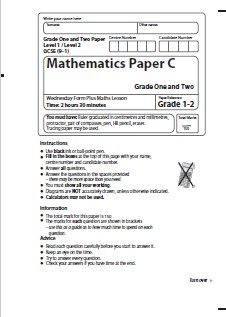 A test to find the gaps in working towards Grade 1